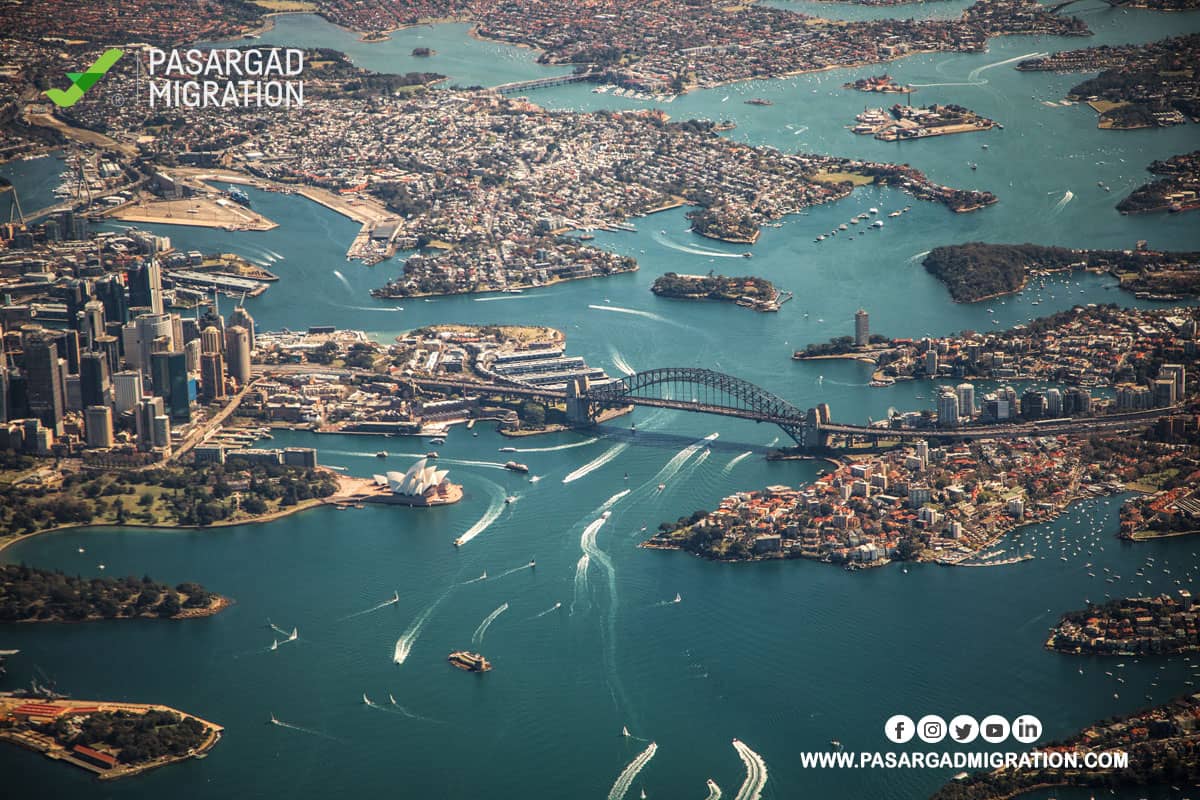 نمای کلی از شهر سیدنی استرالیا 